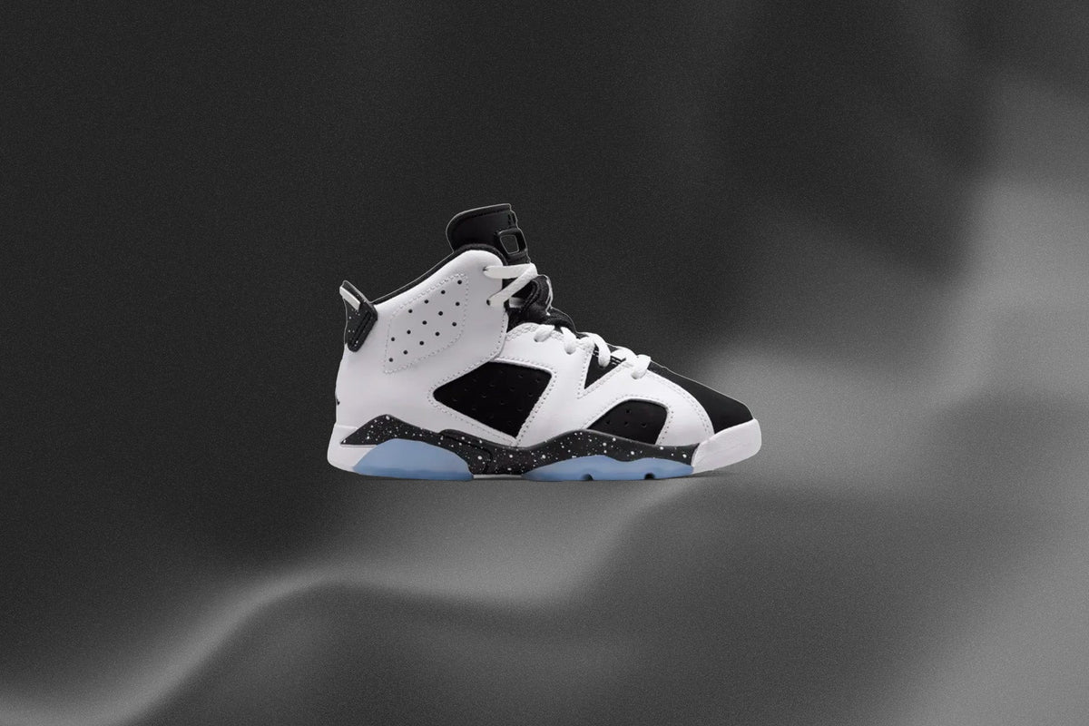 Air Jordan 6 Retro 'Oreo' (PS) - White/Black/Light Aqua