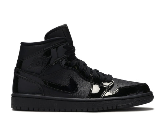 WMNS JORDAN 1 MID PATENT 'TRIPLE BLACK'