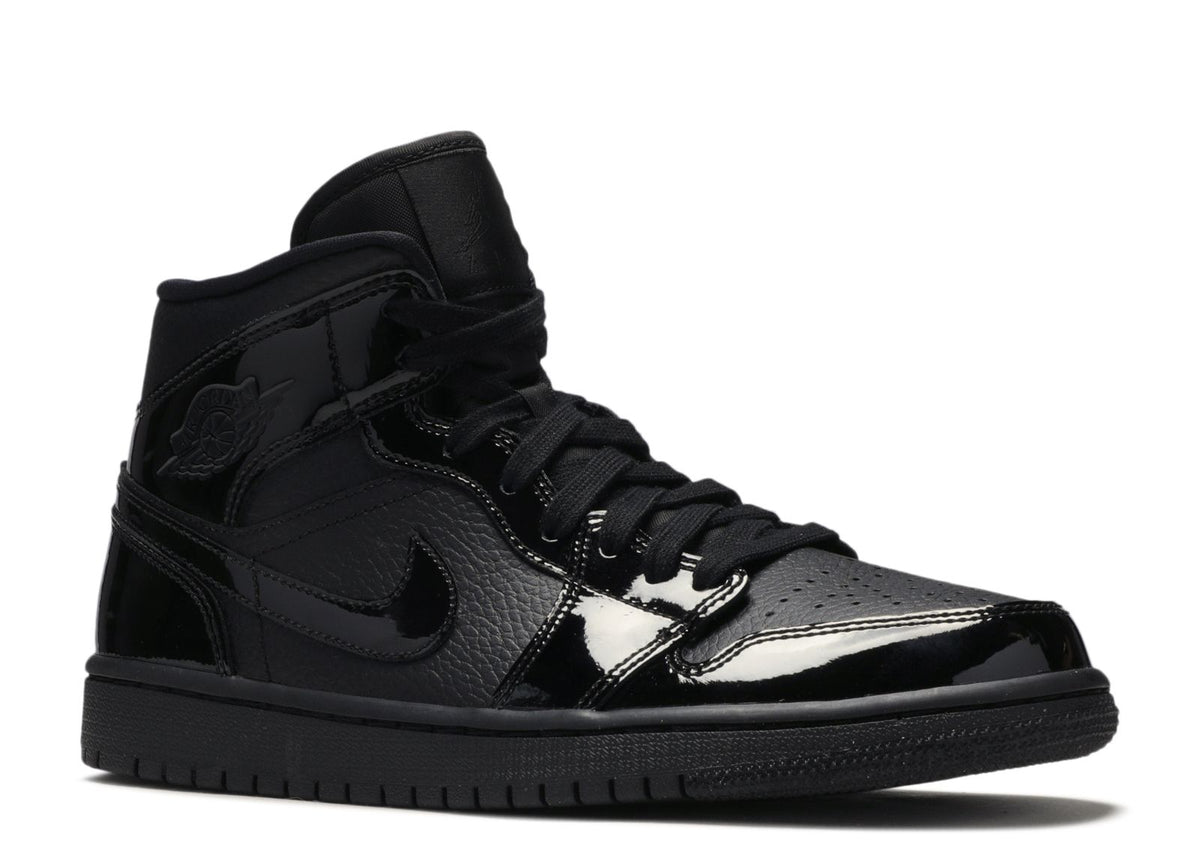 WMNS JORDAN 1 MID PATENT 'TRIPLE BLACK'