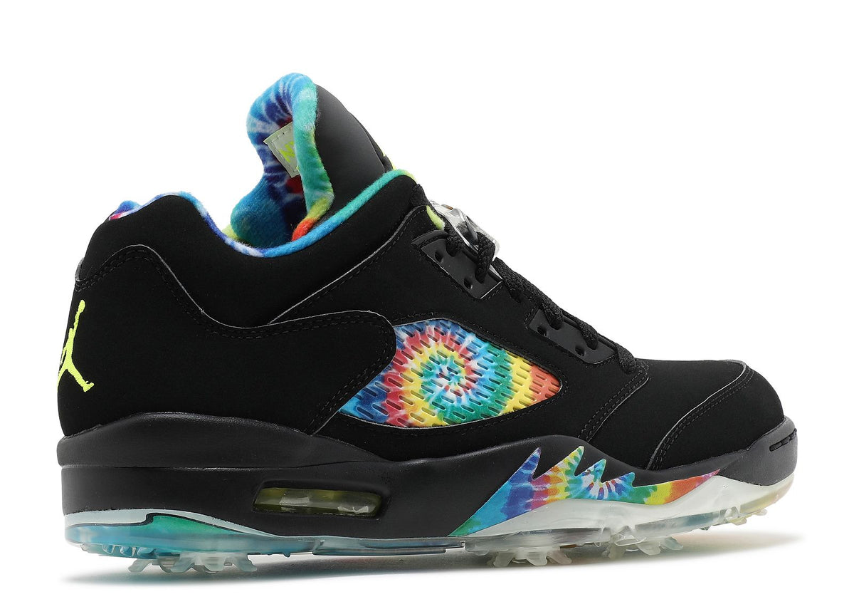 JORDAN 5 LOW GOLF 'PEACE & LOVE - BLACK'