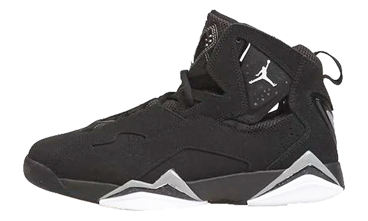 Air Jordan True Flight GS "BLACK/WHITE/METALLIC SILVER" 343795 010