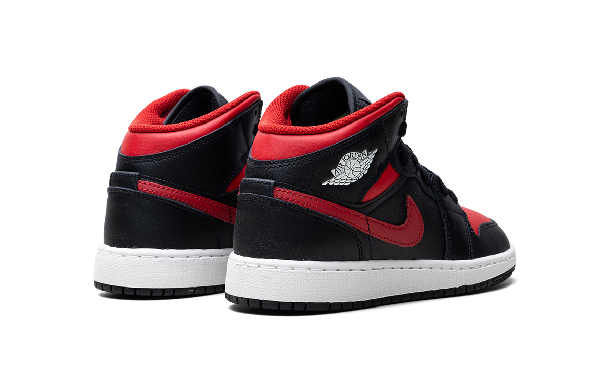 Jordan 1 Mid GS "Black Summit White Varsity Red" DQ8423 067