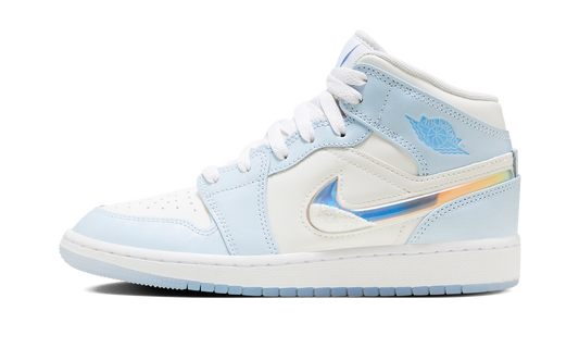 AIR JORDAN 1 MID SE GS "GLITTER SWOOSH" FQ9117 400