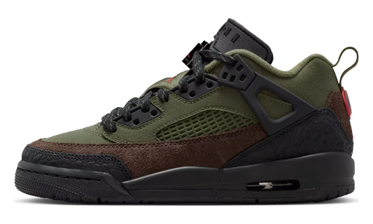 Jordan Spizike Low GS "Medium Olive / Black / Baroque Brown / University Red" IH2359 200