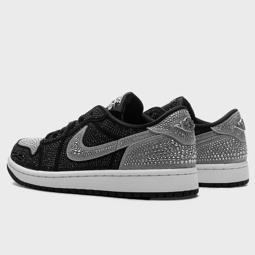 Women's Air Jordan 1 Low OG x Swarovski® 'Crystal' - Stealth/Stealth