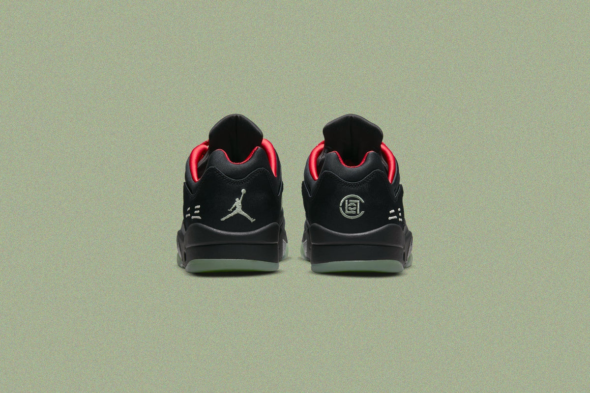 Air Jordan 5 Retro Low SP x CLOT - Black/Classic Jade/Fire Red
