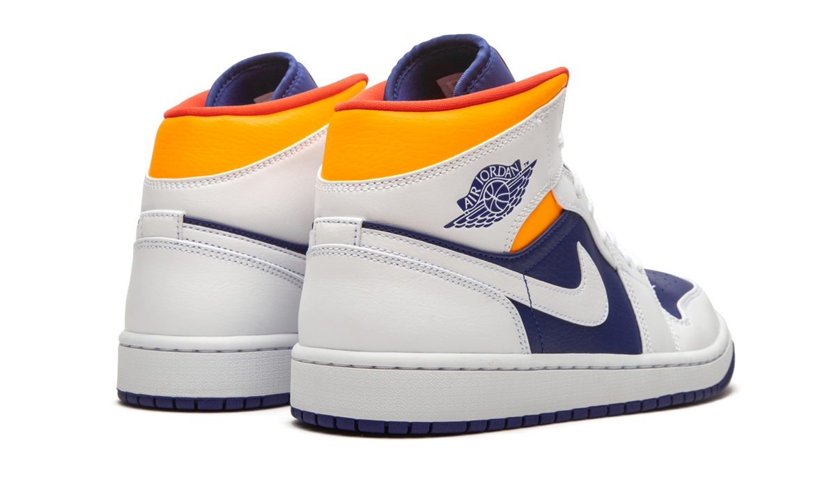 Air Jordan 1 Mid "Royal Blue / Laser Orange" 554724 131