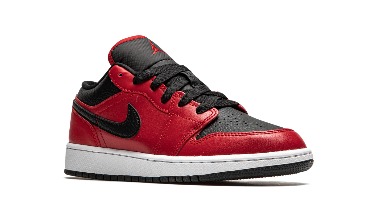 Air Jordan 1 Low GS "Black Pebbled" 553560 605