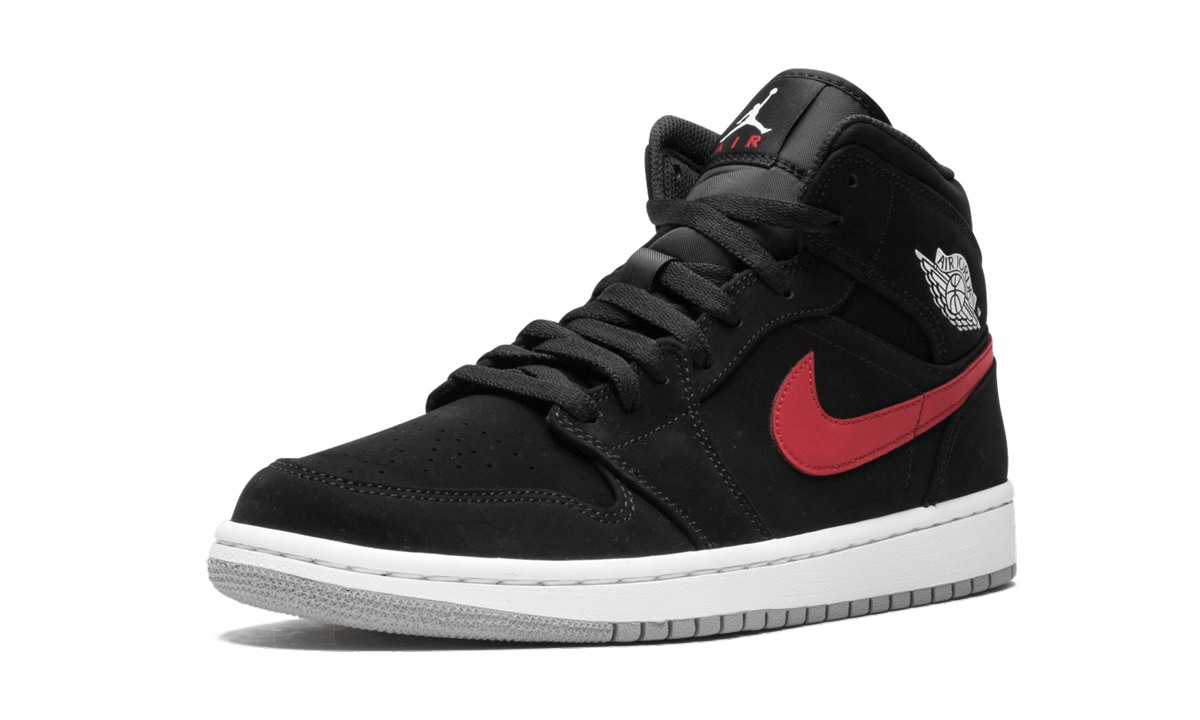 Air Jordan 1 Mid "Multicolor Swoosh Black" 554724 065