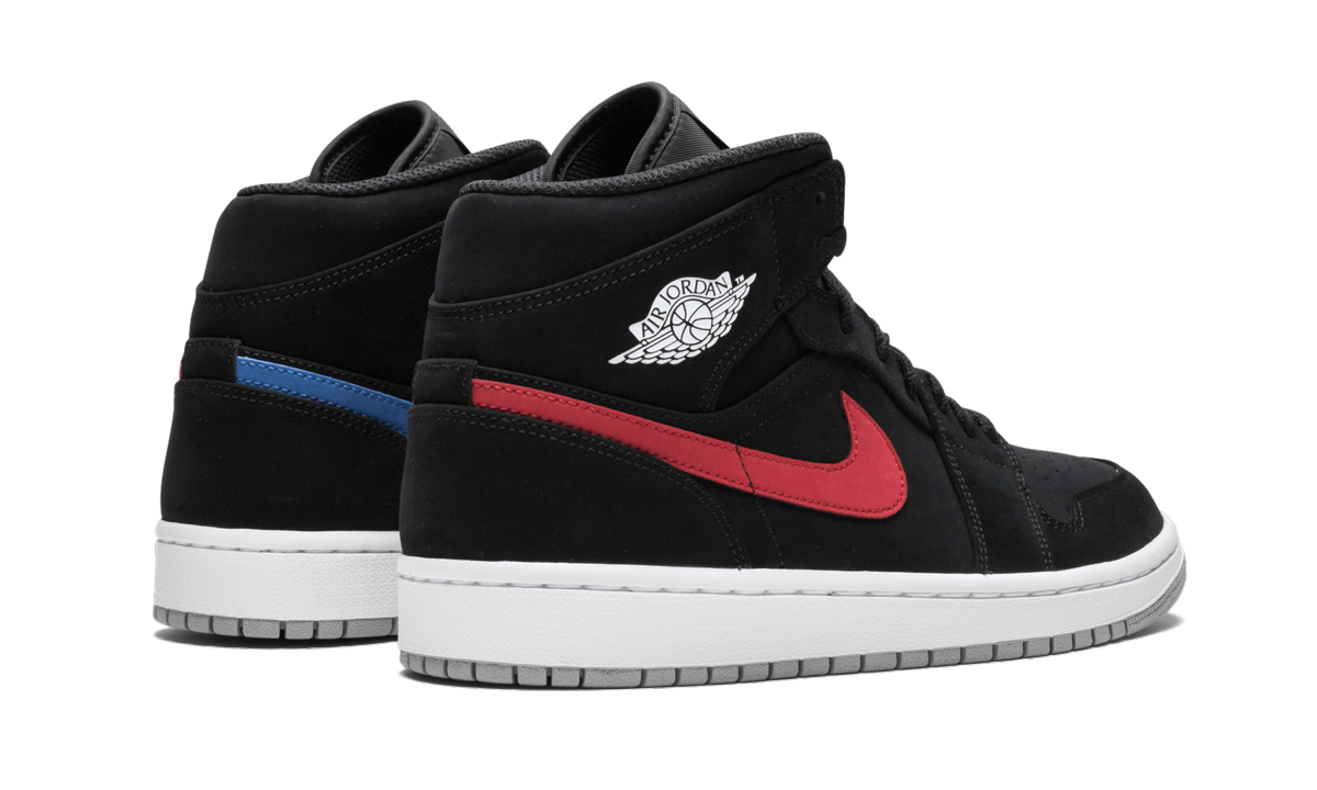 Air Jordan 1 Mid "Multicolor Swoosh Black" 554724 065