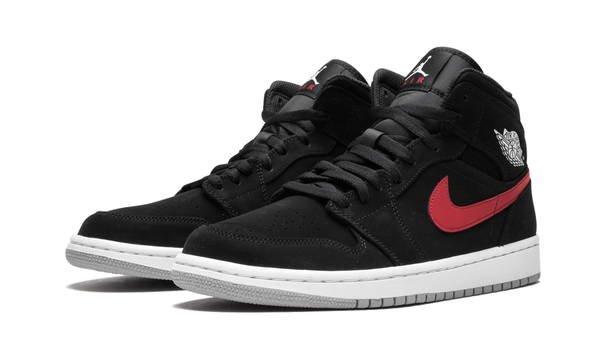 Air Jordan 1 Mid "Multicolor Swoosh Black" 554724 065