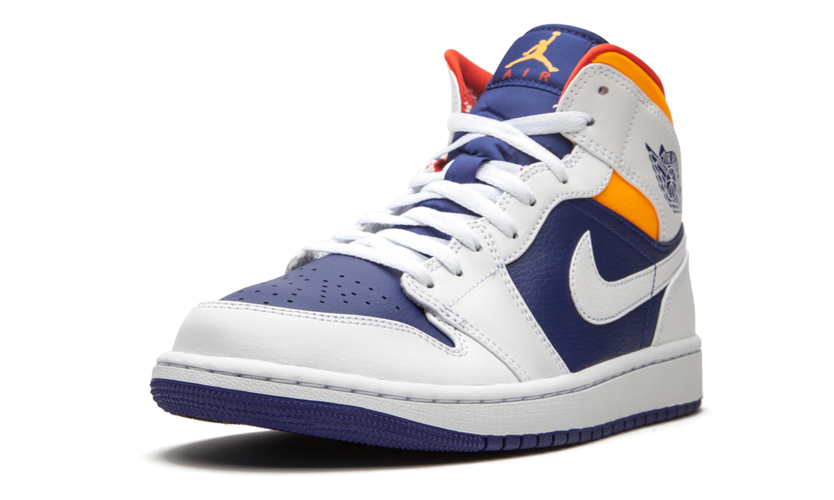 Air Jordan 1 Mid "Royal Blue / Laser Orange" 554724 131