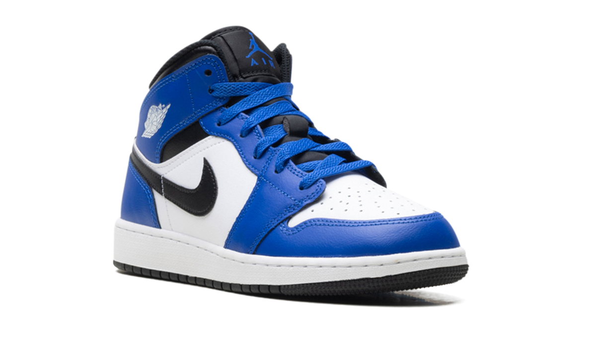 Jordan 1 Mid GS "Game Royal White Black" DQ8423 402
