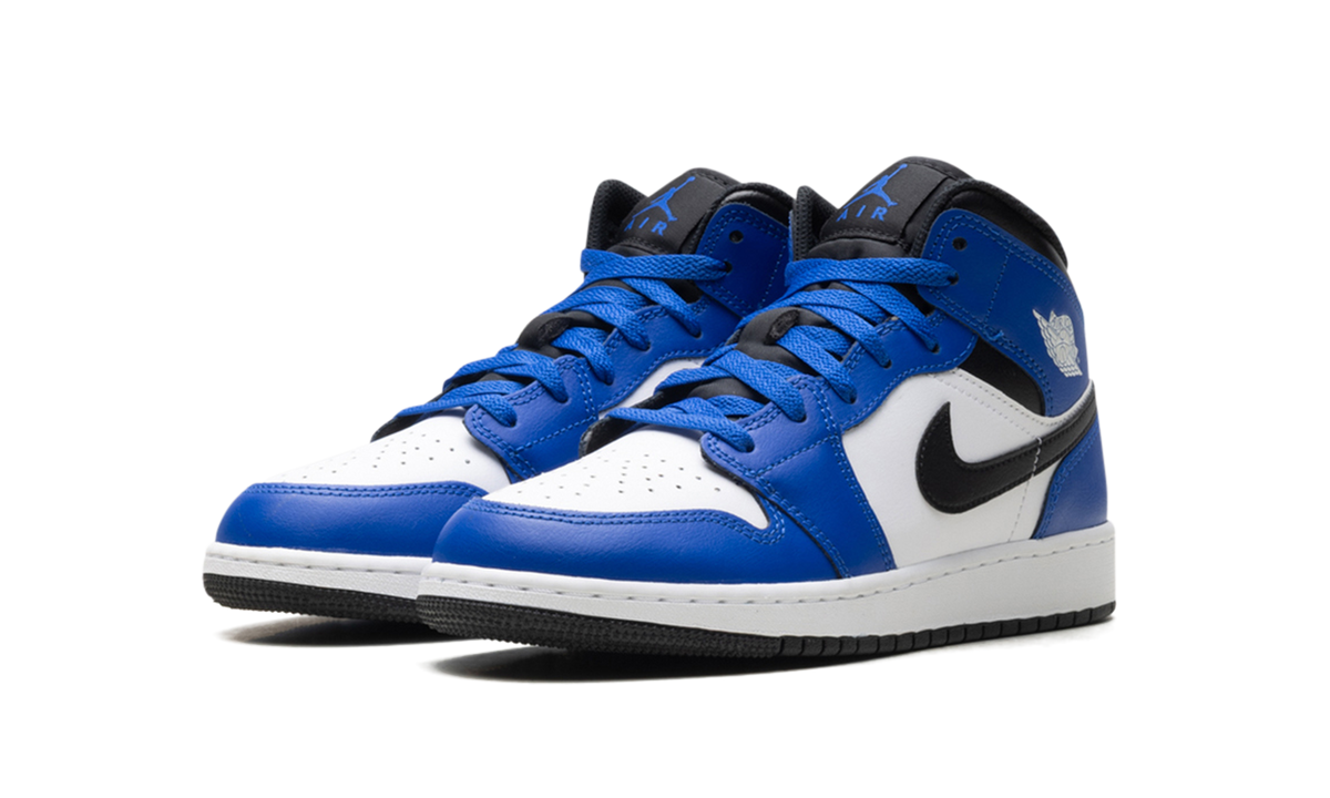 Jordan 1 Mid GS "Game Royal White Black" DQ8423 402