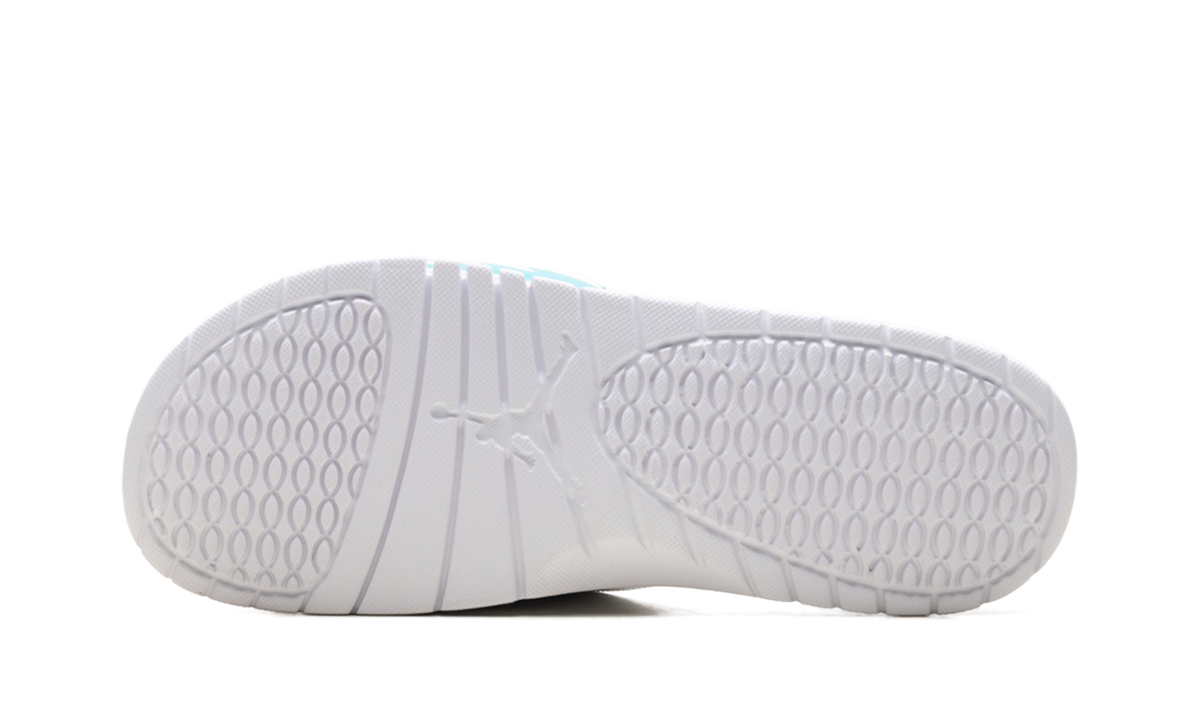 Jordan Hydro 5 Retro Slide "White New Emerald Grape Ice Black" 555501 103