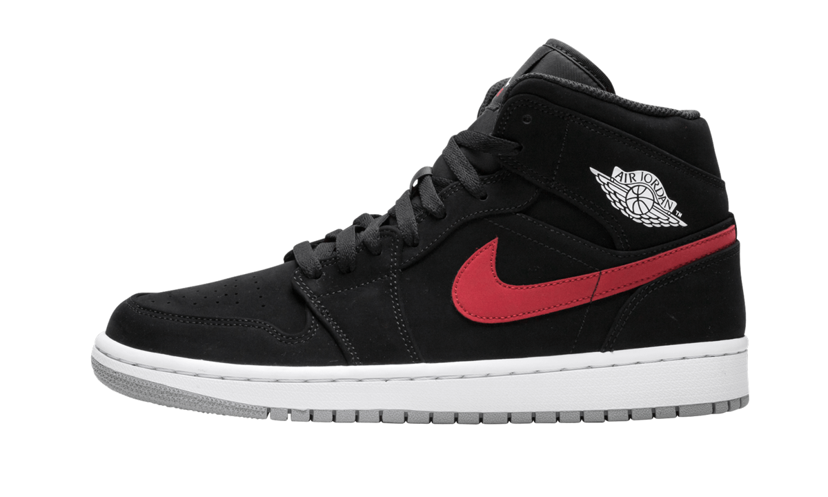 Air Jordan 1 Mid "Multicolor Swoosh Black" 554724 065