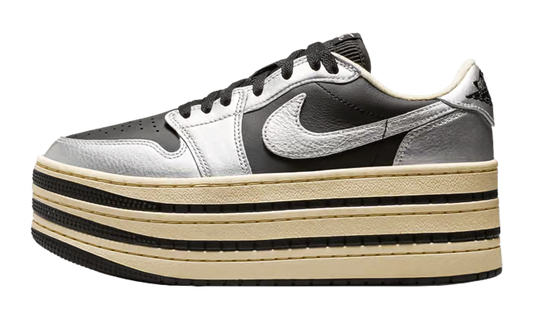 Air Jordan 1 Low Triple Stack WMNS "Metallic Silver / Black" HV8288 001