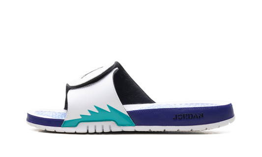 Jordan Hydro 5 Retro Slide "White New Emerald Grape Ice Black" 555501 103