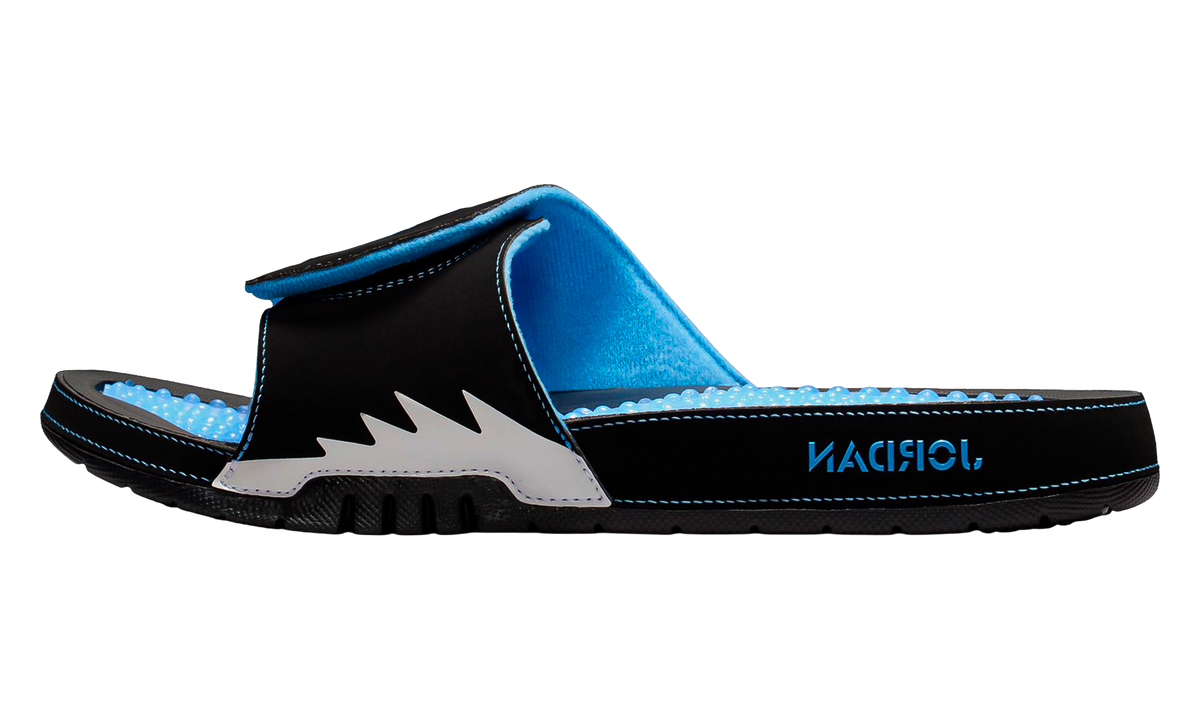 Air Jordan Hydro 5 Slide "Black / White / University Blue" 555501 004