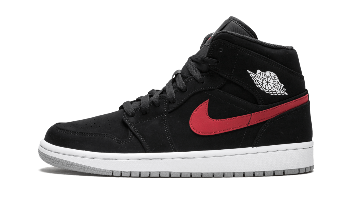 Air Jordan 1 Mid "Multicolor Swoosh Black" 554724 065