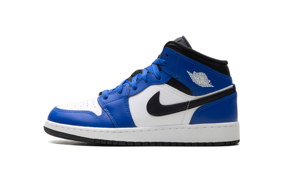 Jordan 1 Mid GS "Game Royal White Black" DQ8423 402