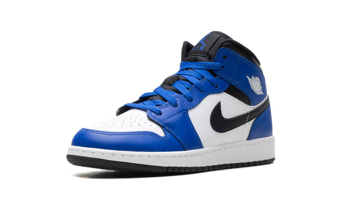 Jordan 1 Mid GS "Game Royal White Black" DQ8423 402